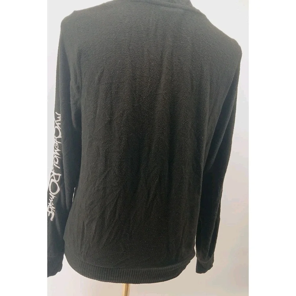 My Chemical Romance Dancing/ Band Skeleton Black Button Up Cardigan Medium Y2K